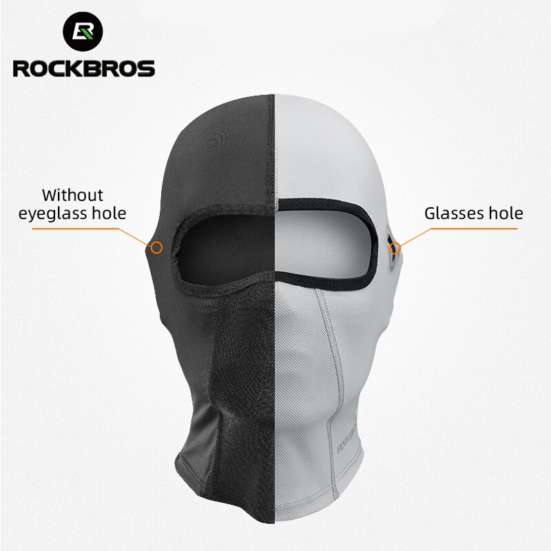 ROCKBROS Bike Mask For The Face Summer Breathable Sun UV Protection Balaclava Glasses Hole Men Women Quick-Drying Mask Reusable