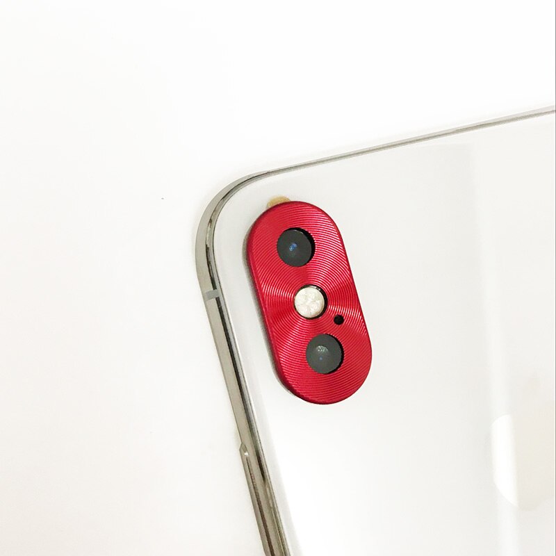 Metalen bumper camerabeschermer voor iphone 7 plus camerascherm lenskap voor iphone x metalen achterkant camerahoes xs max xr