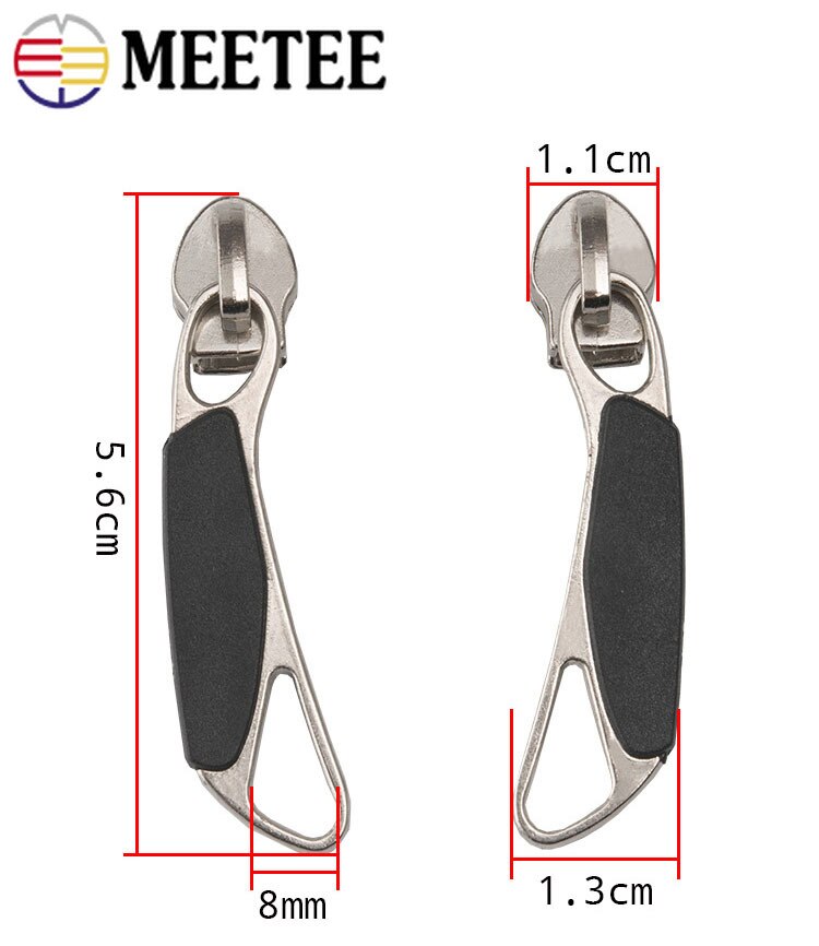 1pair 5# 8# Zipper Sliders for Nylon Zipper Luggage Bag Zipper Head Handbag Password Lock Zipper Repair Kits Accessories