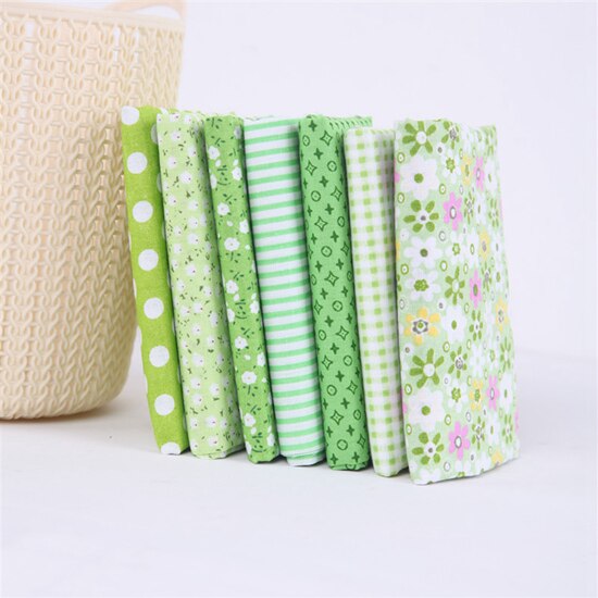 7Pcs/set Printed Cotton Fabric Scrapbooking Cloth DIY Handmade Patchwork Material for Needlework Sewing Accessory Bundle Sewing: 7pcs cloth fabric 4