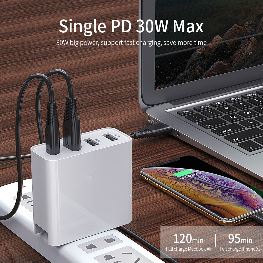 48W Schnell Ladegerät Typ C USB PD Ladegerät für Samsung iPhone XS Max Huawei iPad Pro QC 3,0 Schnelle wand Ladegerät US EU Stecker Adapter