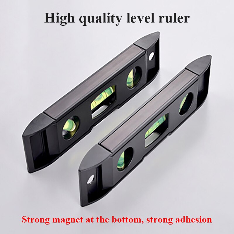 Vertical Horizontal Portable Level Ruler 3 Bubble Spirit Level Magnetic ABS Shell Pocket Level spirited away furniture levelers