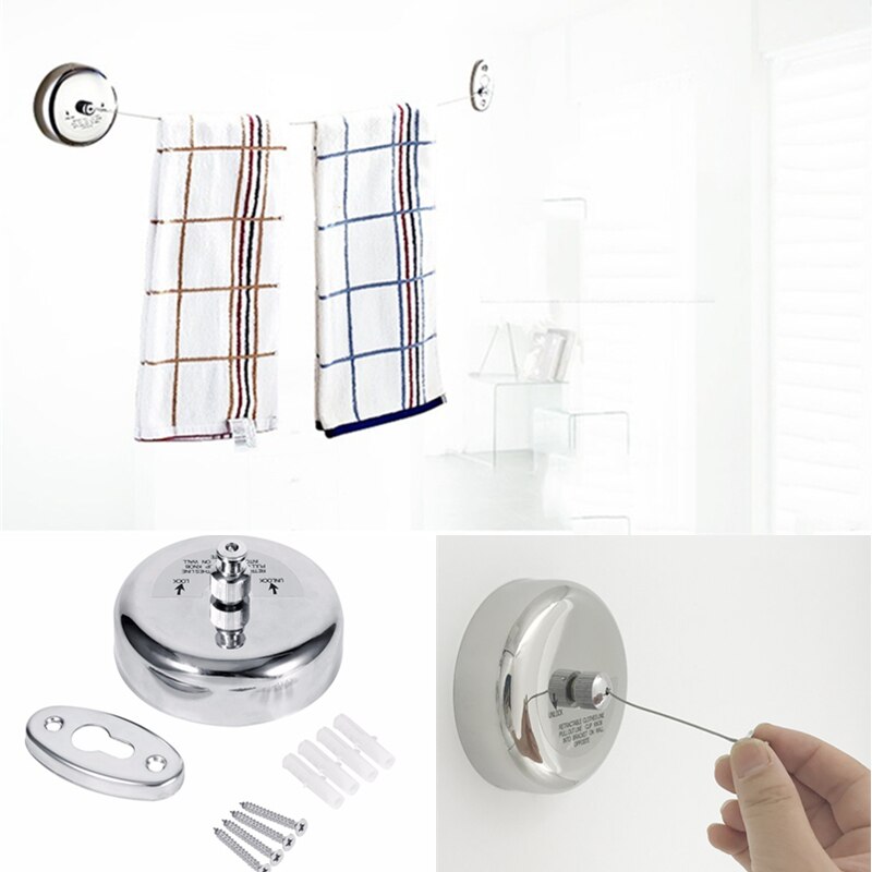 Clothes Drying Rack Rope Home Hotel Storage Stainless Steel Retractable Clotheslines Clothes Dryer Organiser Laundry Hanger