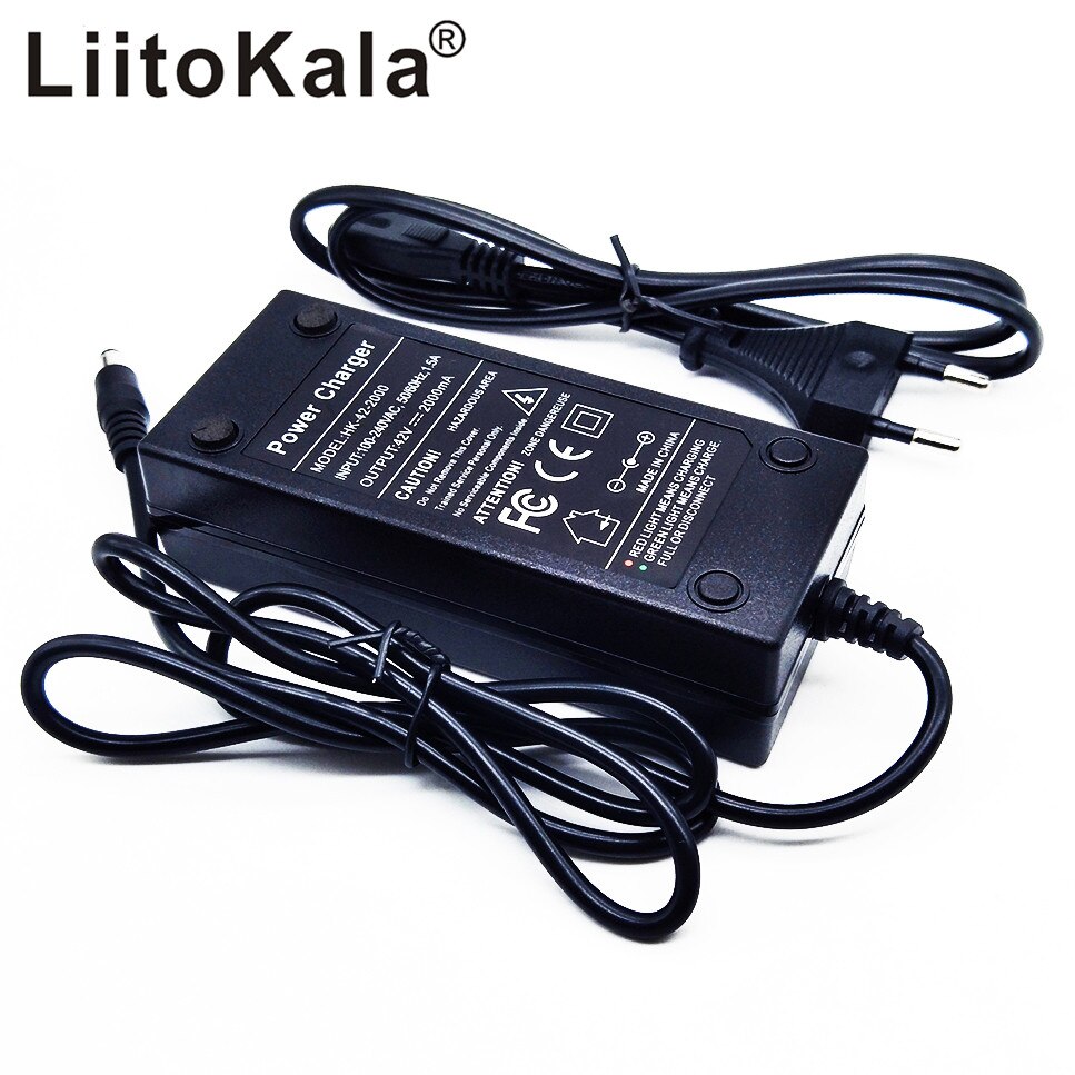 LiitoKala 10S 36V2A charger 42V 2A Charger 100-240V Input Lithium Li-ion Charger For 36V Electric Bike and wo-wheel Vehicle