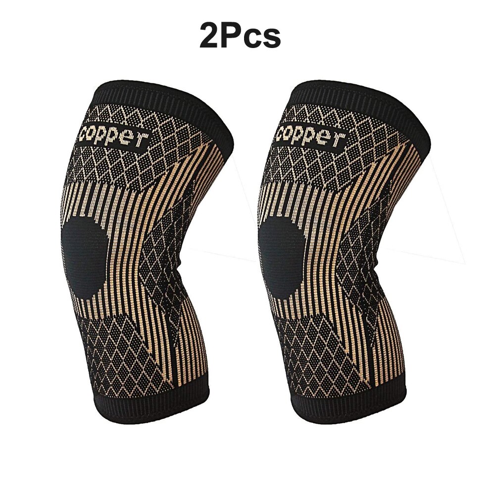 MTATMT Copper Knee Brace -Copper Knee Sleeve Compression for Sports,Workout,Arthritis Pain Relief and Support: 2Pcs / XL