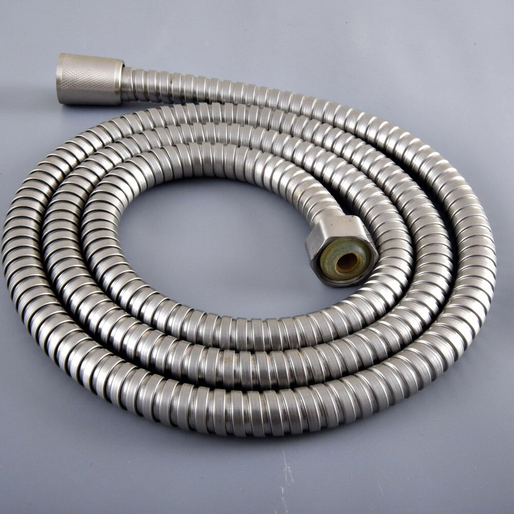 Brushed Nickel Shower Hose 1.5m Flexible Plumbing Hose Bathroom Shower Hose Water Plumbing Nhh135