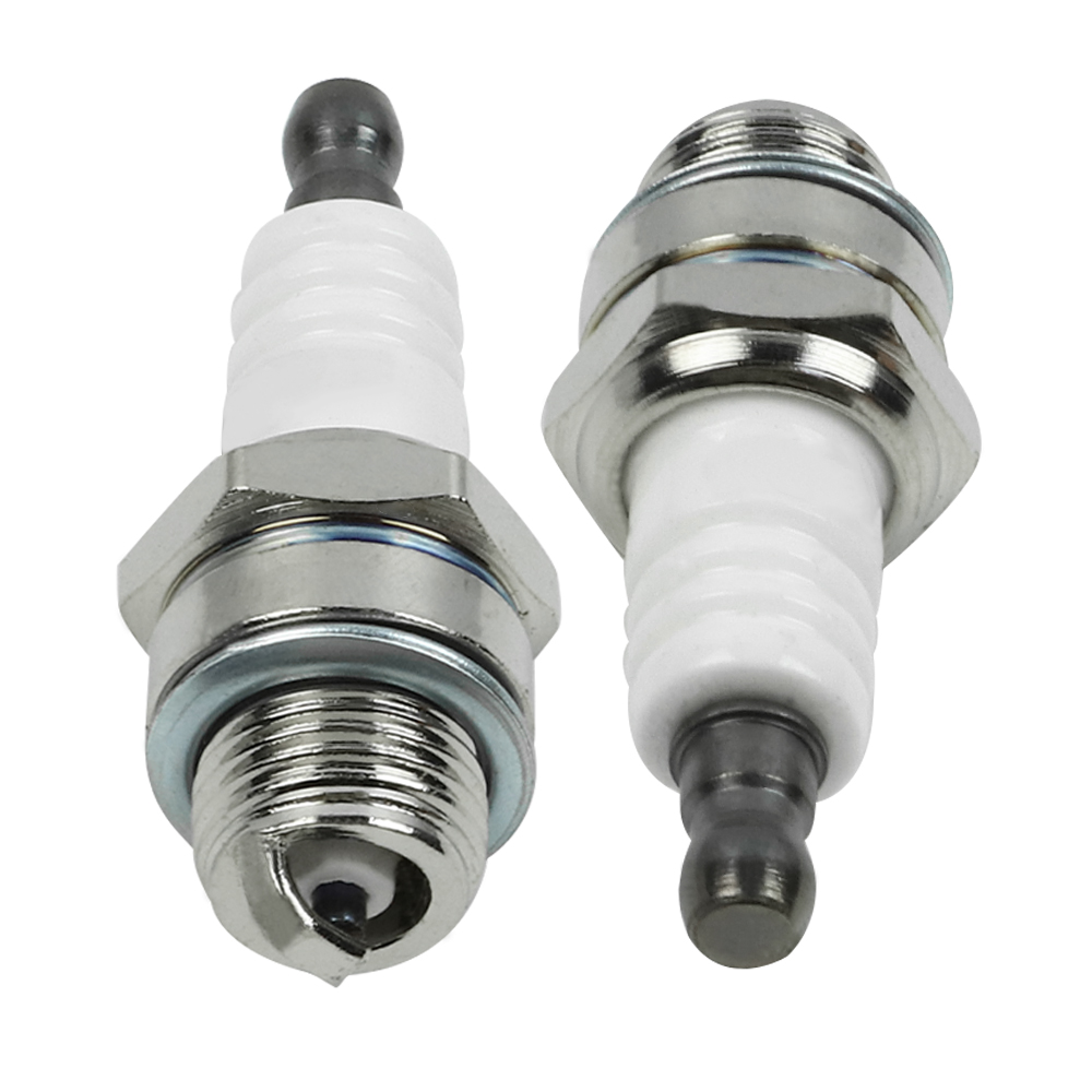 2Pcs BM6A Lawn Mower Ignition Spark Plug for L7T CJ8 2-Stroke Mini Moto Racing Pocket Quad ATV Dirt Pit Bike Chainsaw Strimmer