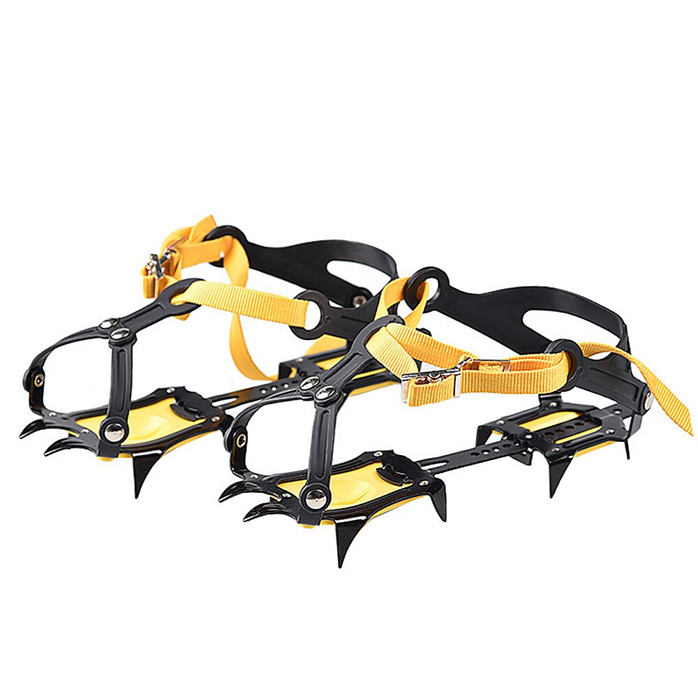 12 Teeth Ice Crampons Climbing Shoes Grippers Ice Gripper Anti-skid Ice Spikes Snow Traction Cleats Carabiner Mountaineering: Type 2
