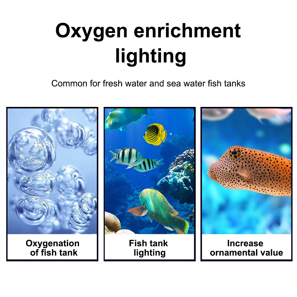 Aquarium LED Luchtbel Licht Aquarium Luchtpomp Onderwaterlamp Dompelpomp Aquarium Licht Stille Oxygenator Aquarium Bubbler