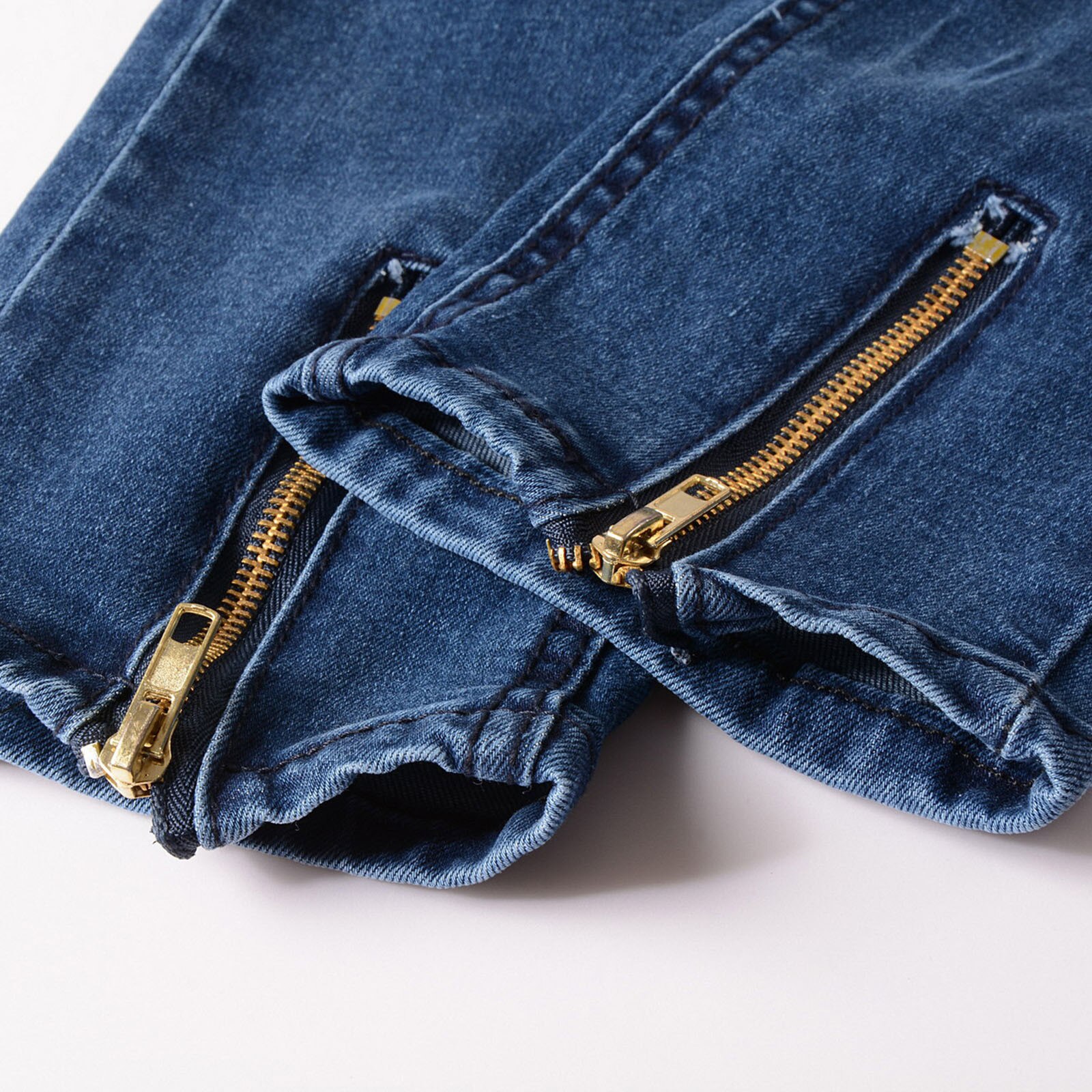 3 stili uomo Jeans elasticizzati strappati strappati Skinny con stampa ricamata Jeans strappati strappati Slim Fit Denim graffiato Jean di alta qualità
