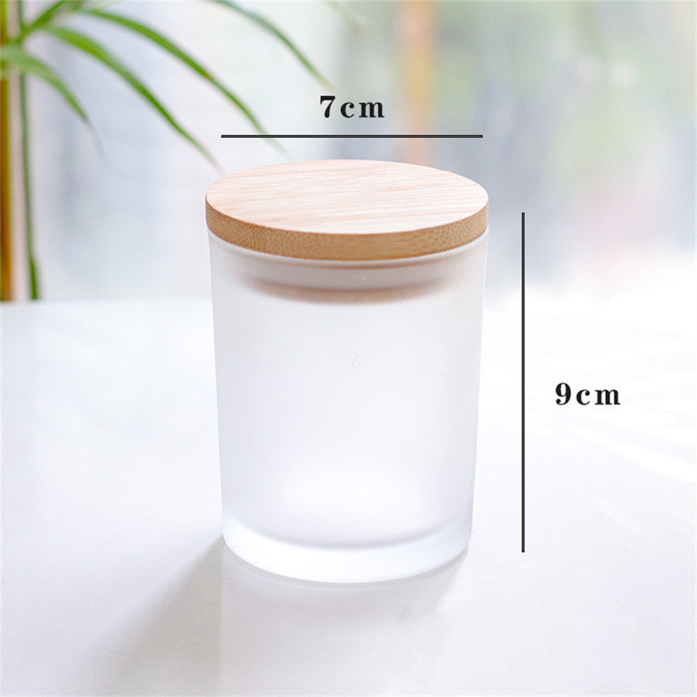 Pratici barattoli di candele fai-da-te vasetti di candele in vetro per aromaterapia tazze di candele fai-da-te: opaco  trasparente