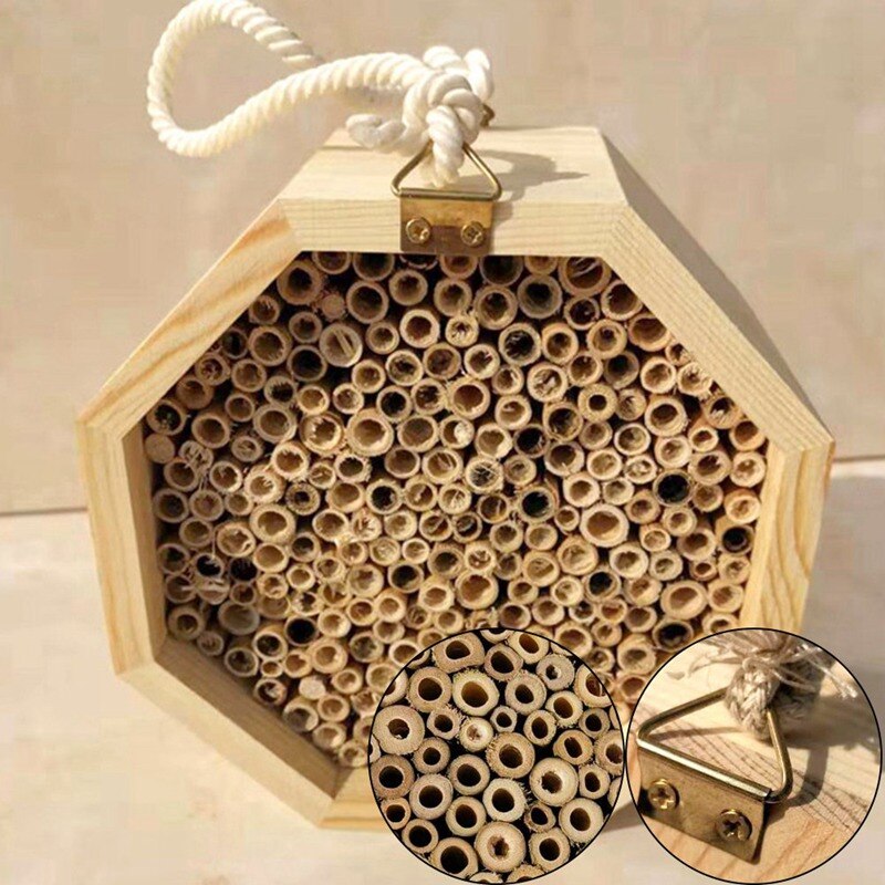 1 stuk houten insectenbijenhuis, insectenkamer, hotelschuilplaats, tuindecoratie, nestkast, bijenhuis, imkervoederhuis, bijenkast