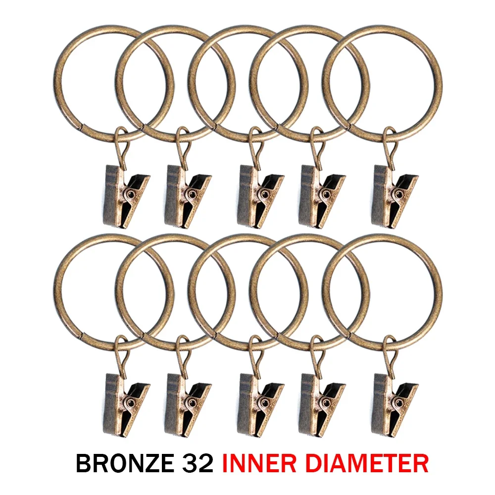 Vorhang Ringe Clips Rostfrei Vorhang Stangen Aufhänger Dusche Vorhänge Clip Teilt Vorhang Ring Schnallen Badezimmer Dekoration Hängen Clip: Licht Grau / 103-190cm