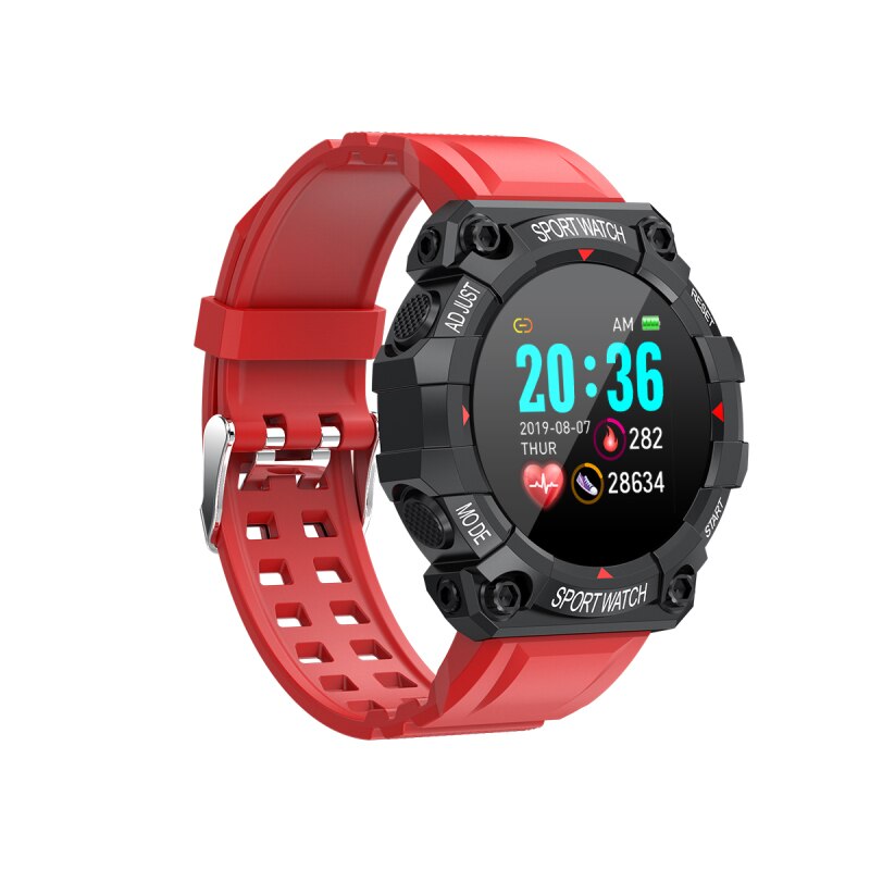 FD68 Smart Horloge Mannen Sport Armband Hartslag Hartslag Bloeddruk Multifunctionele Intelligente Sport Horloge Voor Vrouwen Man: Red