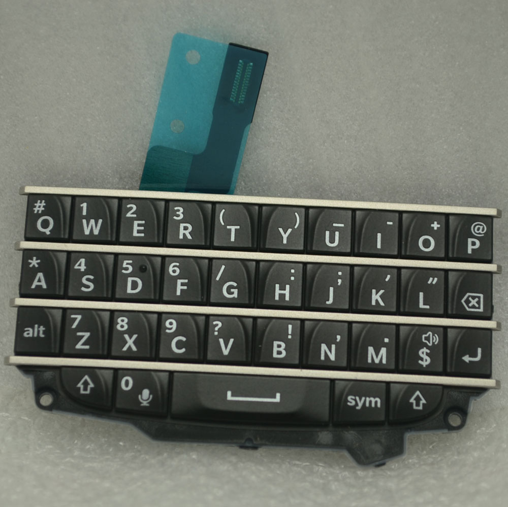 Toetsenbord russisch thais arabisch toetsenbord met flexkabels, reparatieonderdelen voor bb blackberry  q10 toetsenbord + gereedschap: Zwart engels