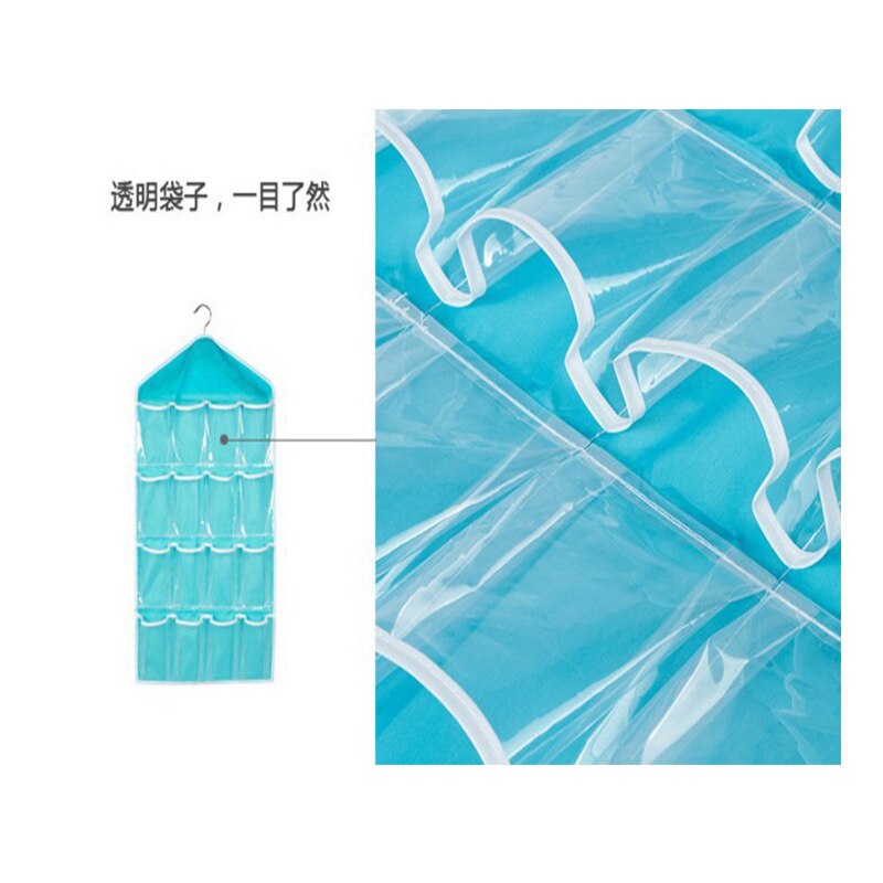Transparent Storage Bag Wall Hanging Organizer Closet Kindergarten Locker Pocket Clothes Cabinet Bag Multifunction Wardrobe Stor