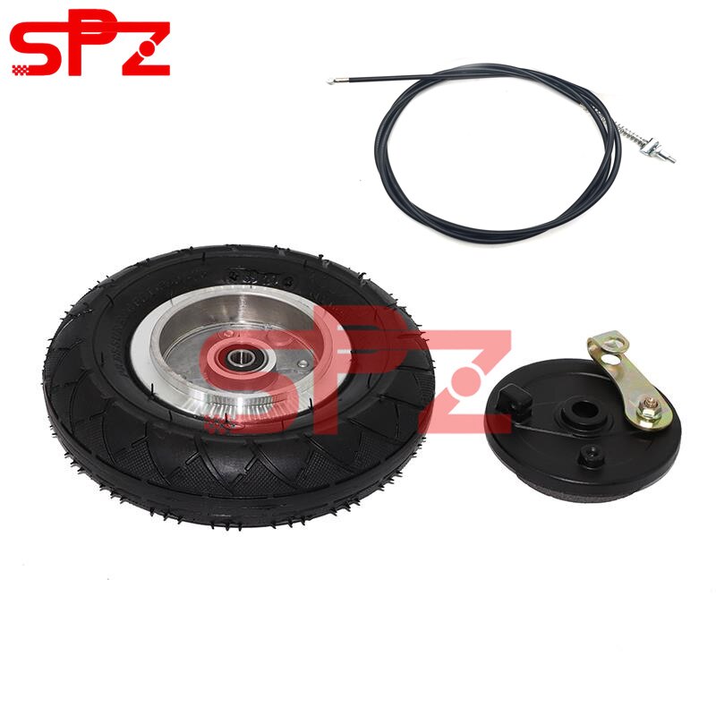 200x50 Tire with 180mm Brake Line Drum Brake 8" Pneumatic Wheel Aluminium Hub for Electric Scooter 8 inch Wheel: tire hub brake line
