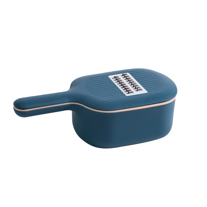 Jordan Judy-cuenco cortador de frutas y verduras, pelador multifuncional, rallador de cocina con escurridor, rebanador para comida, Hogar Inteligente: Azul marino