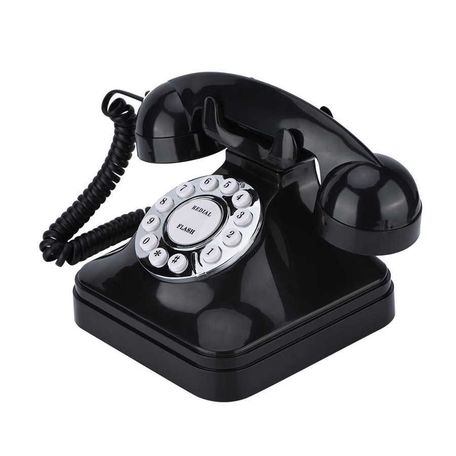 WX-3011 Retro Telefoon Vintage Zwart Multifunctionele Plastic Huistelefoon Retro Draad Vaste Telefoon Voor Home Office Gebruik