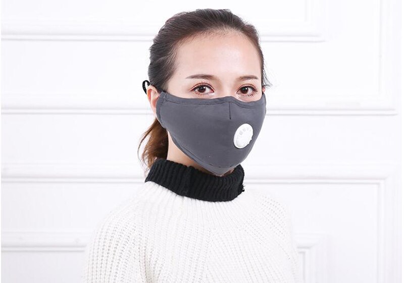 Outdoor running fietsen half gezicht Maskers katoen wind smog bescherming maskers mannen vrouwen sport luchtfilter respirator: gray