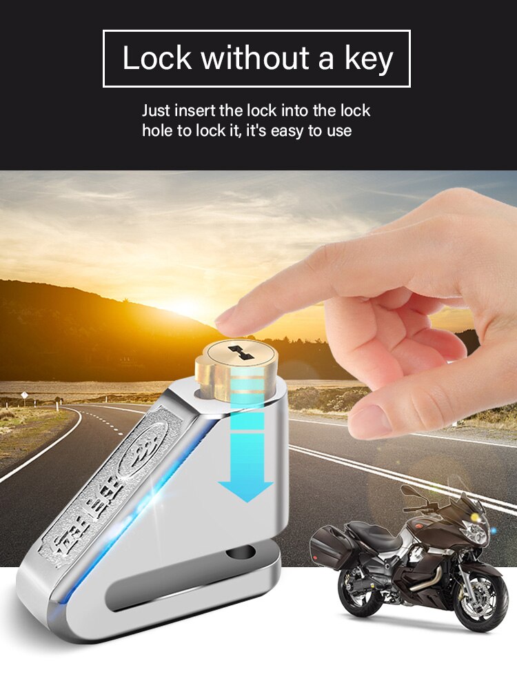 GH Anti theft Disk Disc Brake Rotor Lock For Scooter Bike Bicycle Motorcycle SafetyLock For Scooter Motorcycle Bicycle Safety