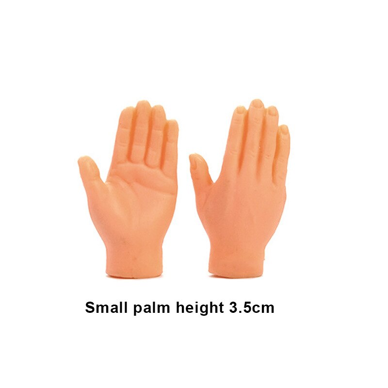 2/10pcs Screepy Halloween Mini Finger Hands Tiny Left Right Hand For Game Party Costume Rolled Cat Artifacts Fingertips: 10pcs Palm S