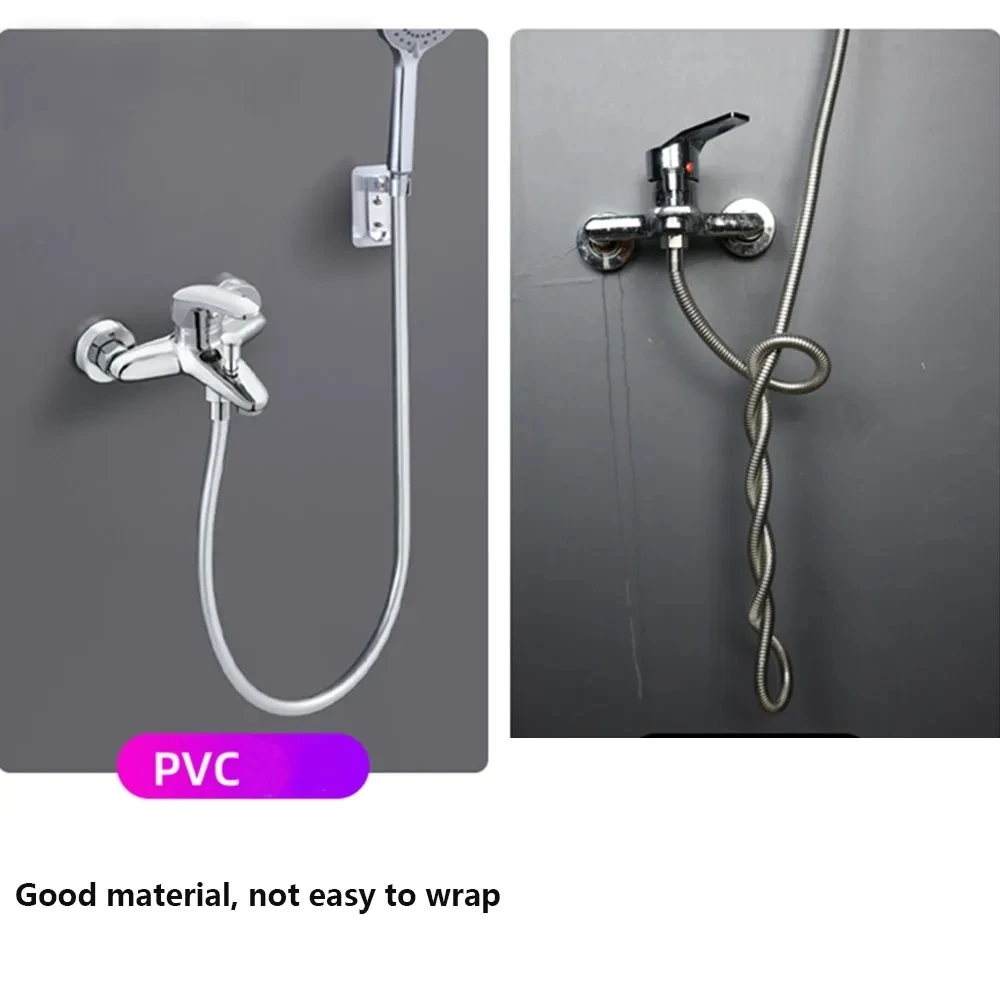 Manguera de ducha de alta presión de 1,5/2/3/4M, plomería para accesorios de baño, tubos de ducha flexibles universales de PVC antienrollamiento G1/2 pulgadas