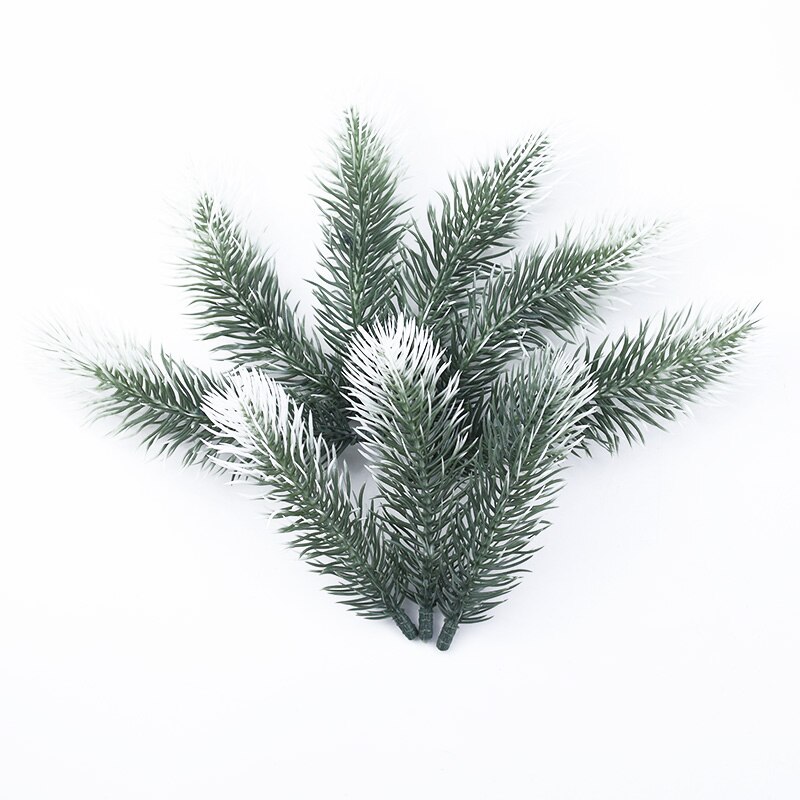 100 st konstgjorda växter plast tallbarr snöflinga julkrans material bröllop dekorativa blommor kransar heminredning