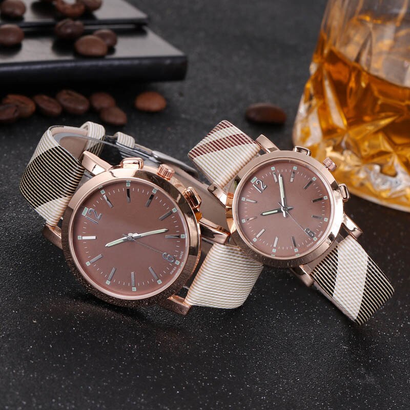 Luxe paar horloges heren dames quartz horloge aaa sport waterdicht tafel lederen band horloge paar montre
