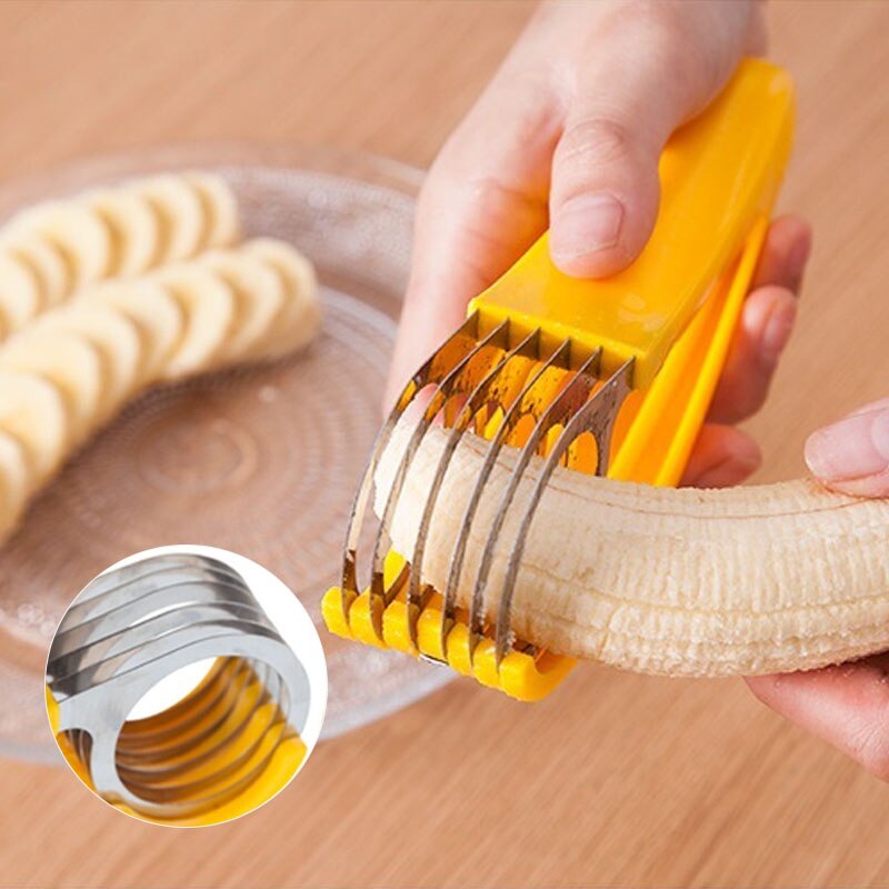 Keuken Gadget Roestvrijstalen Banaan Vleesmes Keuken Snijden Banaan Fruit Groente Worst Tool Blade