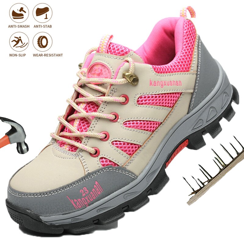 Women Safety Work Shoes Steel Toe Cap Anti-Punctur... – Vicedeal