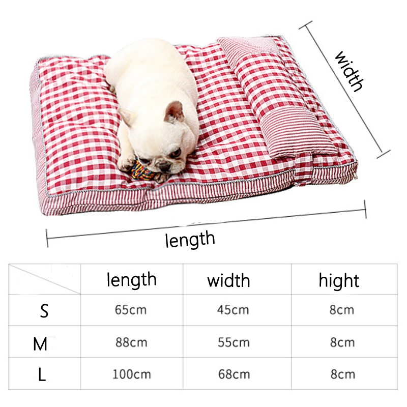 Hundeseng til små / mellemstore / store hunde, komfort hundesofa med pude og aftageligt vaskbart betræk, hundemadras, hundekassemåtte / -pude