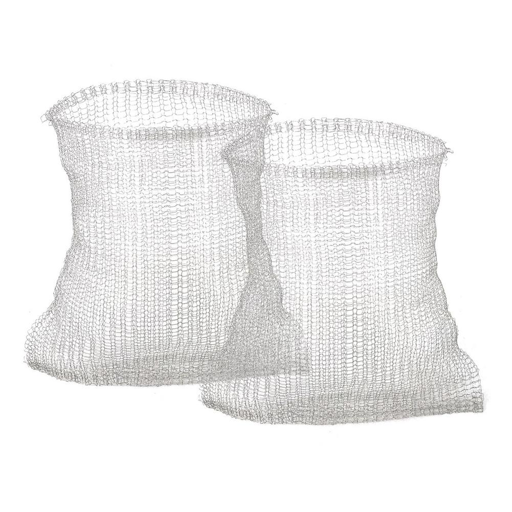 2Pcs Gopher Draad Mand Vole Metal Plant Netje Voor Wortel Bescherming Mesh Thee-ei Metalen Tas Filter: 10x9 inch