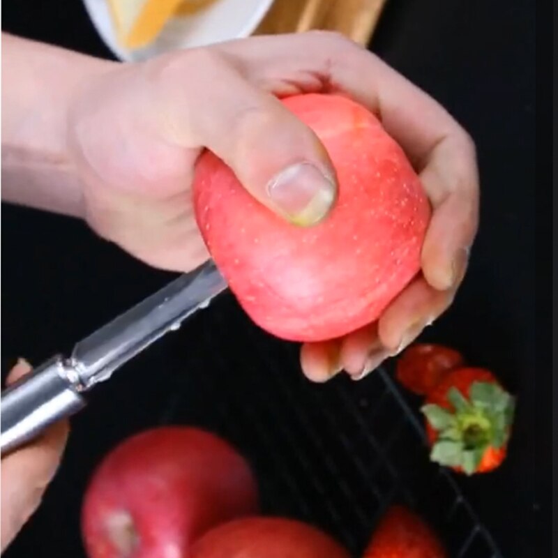 Stainless Steel Apple Corer Fruit Core Remover Apple Pear Core Seeder Slicer Knife Kitchen Gadgets Fruit Tools sawtooth knife