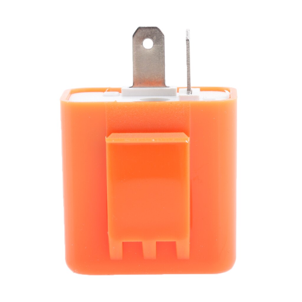 Oranje 12V 2 Pin Elektronische Richtingaanwijzer Verstelbare Flasher Relais Flash Fit Voor Motorfiets