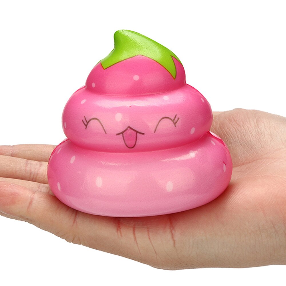 7x7x7cm Adorable Kawaii Fruit Poo Slow Rise Cream Scented Stress Relief Toys Can As Toy/collections/cellphone Straps Funny