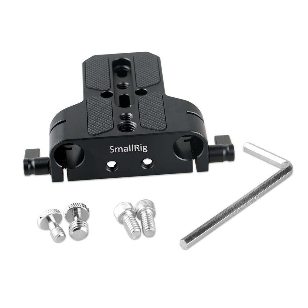 SmallRig Universal Dslr Camera Base Plate with 15mm Rod Rail Clamp for Sony A6500/A6600/Panasonic GH5/Sony A7 Camera Cage 1674: Default Title