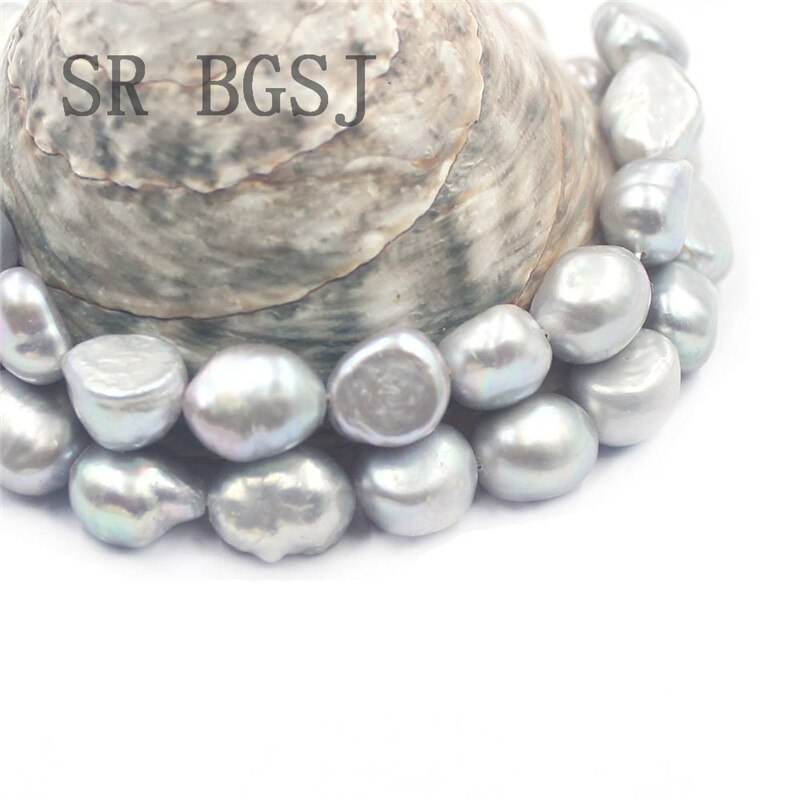 SR 10x12mm Freiheit Fabrik Preis Barock Kartoffel Perle Natürliche Große Perle Süßwasser verlieren Perlen 15"