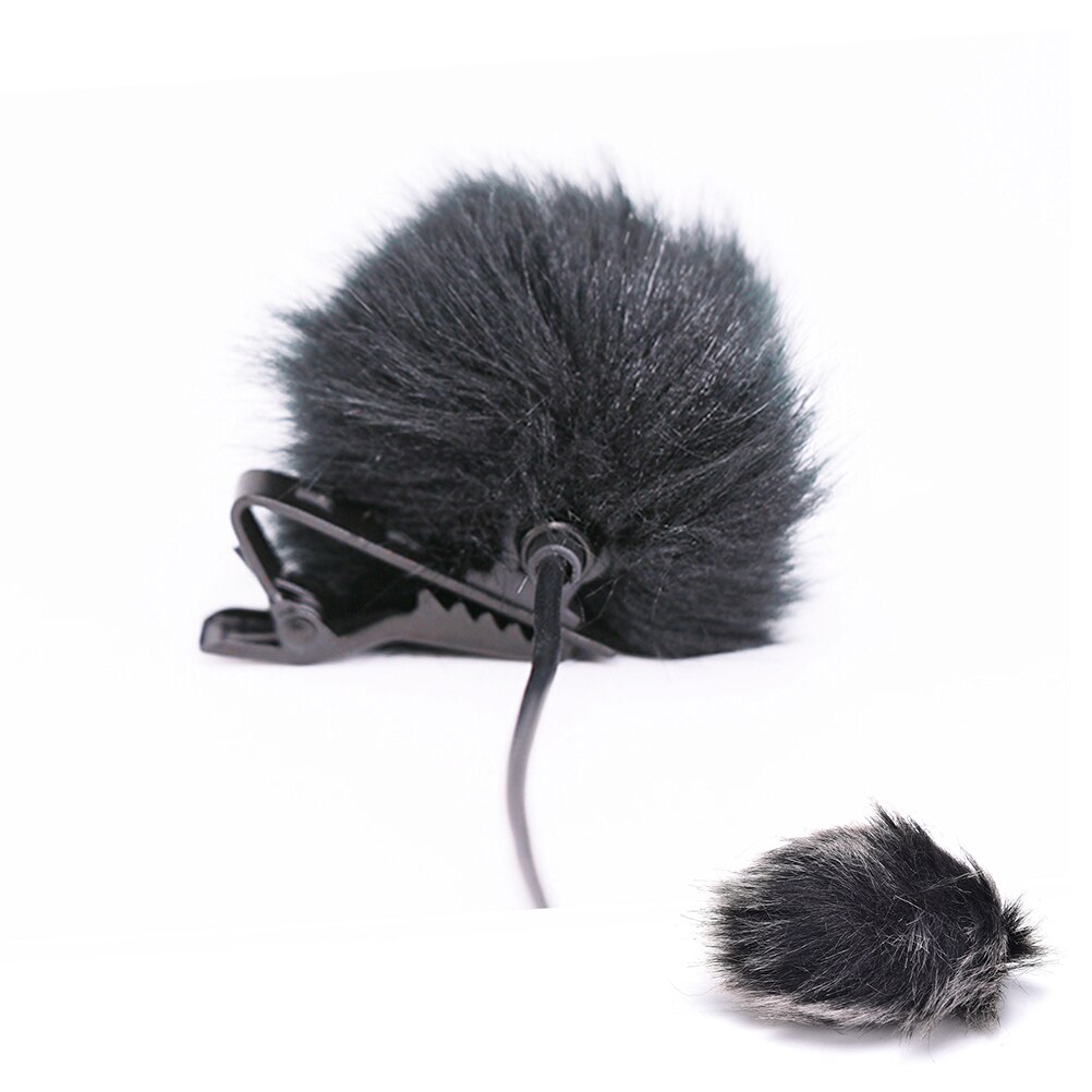 1Pc Fur Voorruit Voorruit Wind Muff Voor Revers Microfoon Mic Om Revers Microfoon Voorruit Met Klem Clips