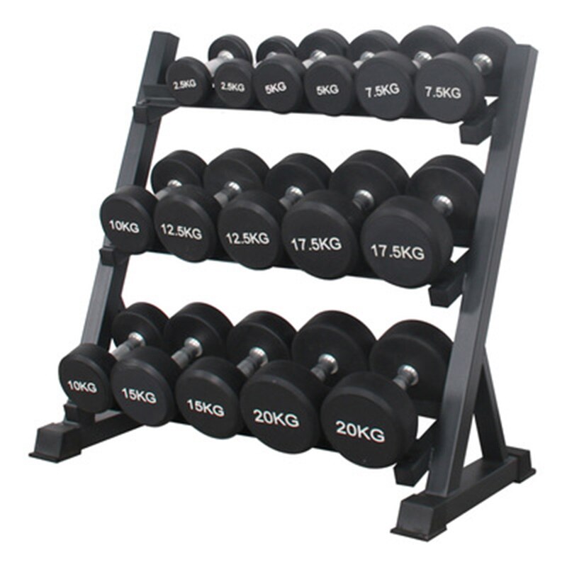 home hexagonal adjustable double-layer three-layer dumbbell rack display stand dumbbell dumbbell set storage rack