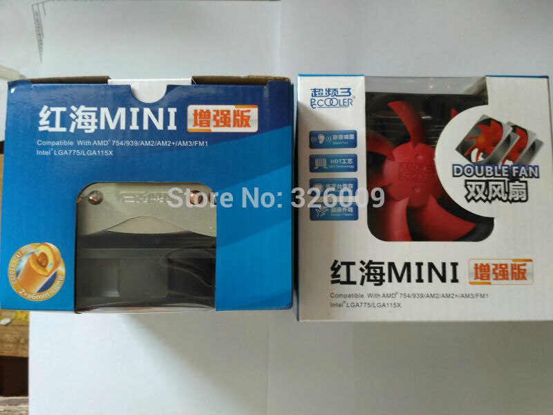 Dual-fan 2 heatpipe CPU Cooler cooling for Intel LGA1151 775 1150 1155 radiator for AMD CPU fan PcCooler S80Ex