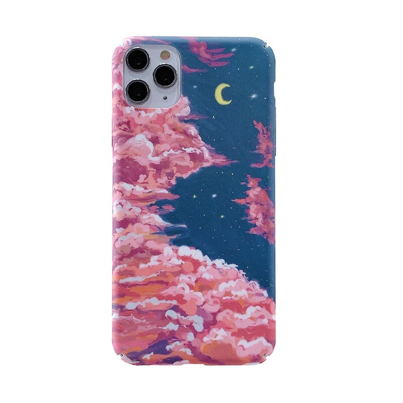 Cielo stellato Nube Paesaggio Cassa Del Telefono Per il iPhone 11 Pro Max XS Max XR X 6 6s 7 8 più Utral Sottile Pieno Dura del PC di Plastica Della Copertura Posteriore: For iphone11 Pro MAX