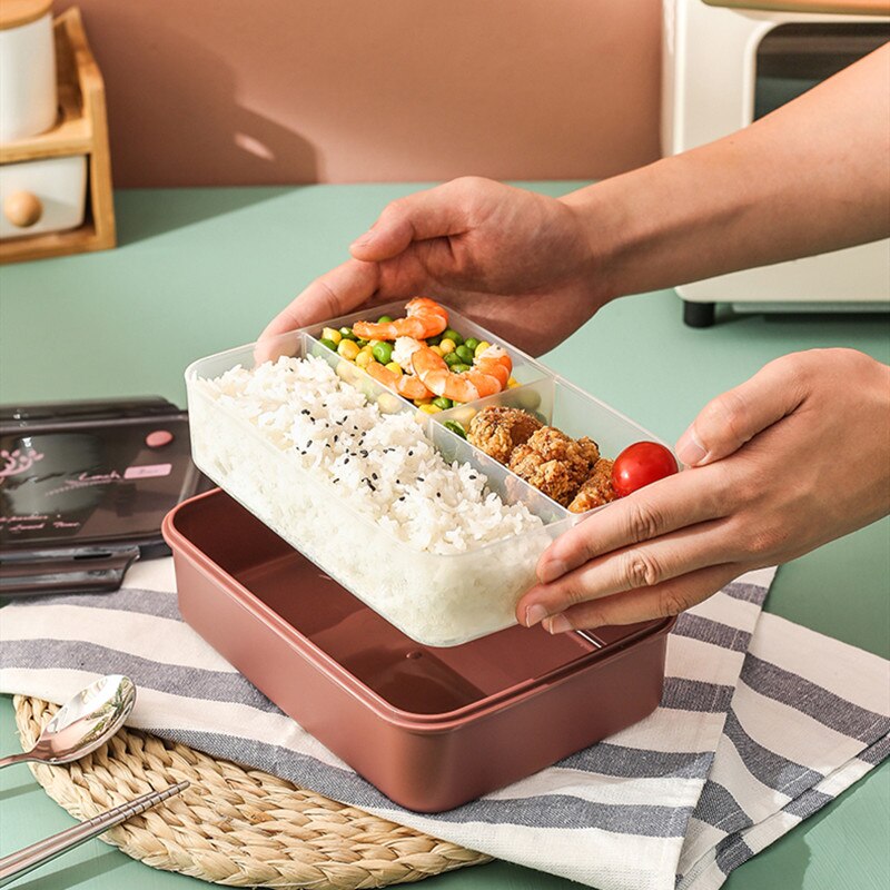 1100ml Portable Lunch Box Microwave Oven Bento Box Healthy Plastic Food Storage Container Lunchbox BPA Free