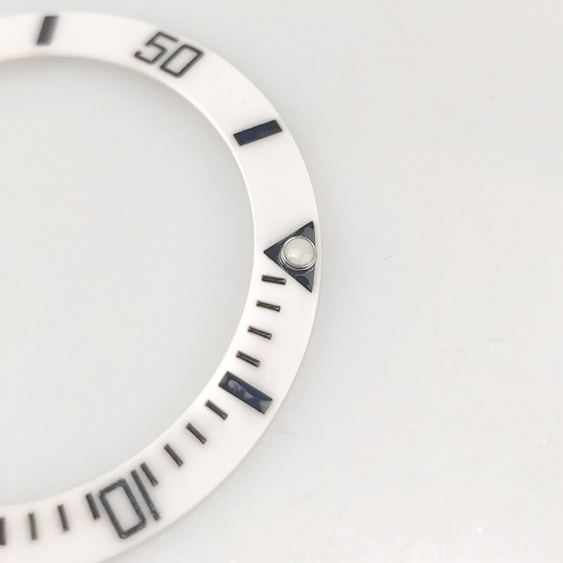 40Mm Wit Keramische Bezel Insert Voor Sub Duikers Stijl Heren Horloges