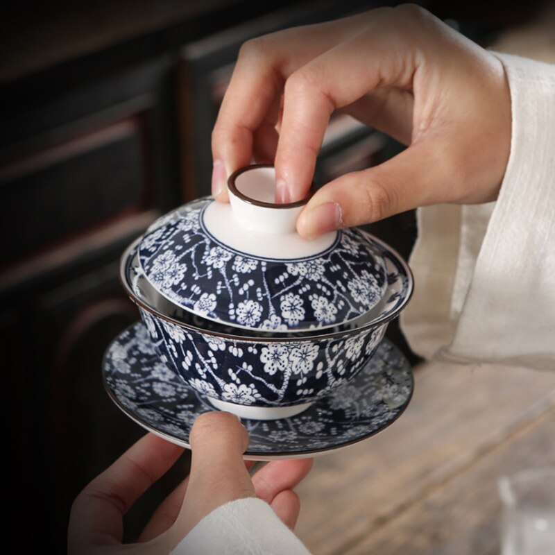 160ml Chinese Traditions Gaiwan Tea Set Bone China Tea Sets Tureen Tea Porcelain Pot Set Antique Kung Fu Tea Cup For Home Travel
