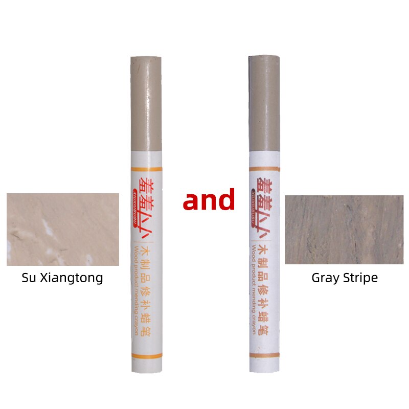 2 pcs set wooden repair crayon floor nail eye hole scratch Crack repair composite repair material: Cream