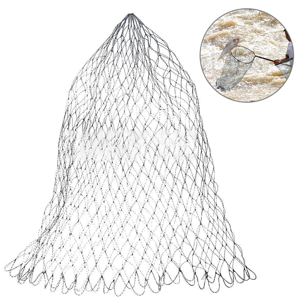 Nylon fiskeri bærbart fiskeri lokker bur sammenklappeligt rhombus mesh hul 3 størrelser dybde foldning dip fisk net  #15
