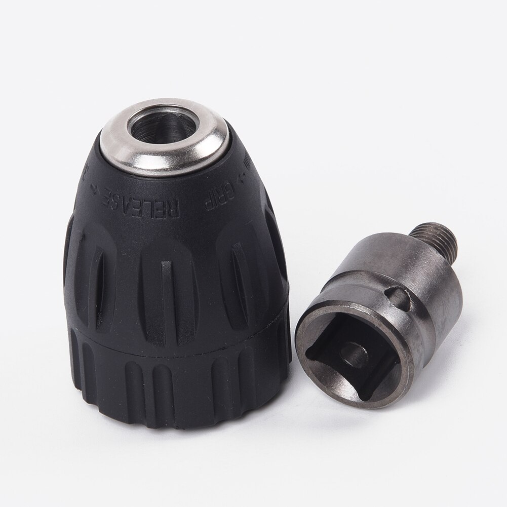 Keyless Self-tighten Drill Chuck Adapter Electric Screwdriver Impact Driver Quick Change Drill Bits Collet Chucks