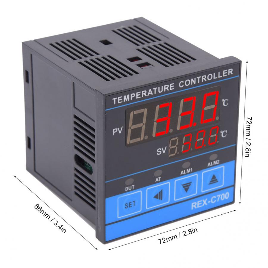 High Digital Temperature Controller High Accuracy PID Control RELAY+SSR Output 0-400 Degree
