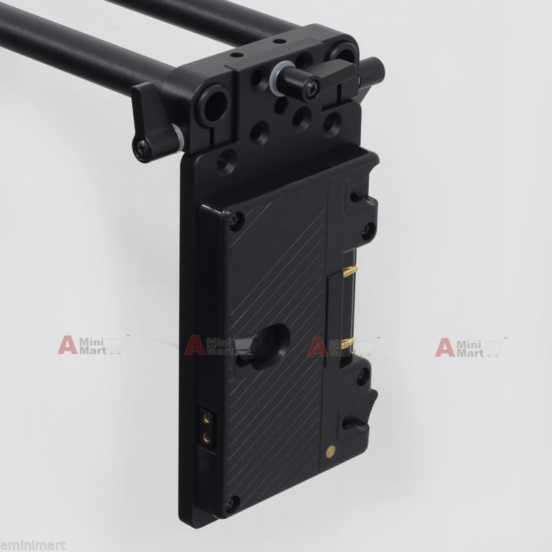 V3 Vertical Mount Cheese Plate Baseplate fr 15mm Rod Support DSLR Rig Cage V-mount Gold Mount Battery Power Supply Station